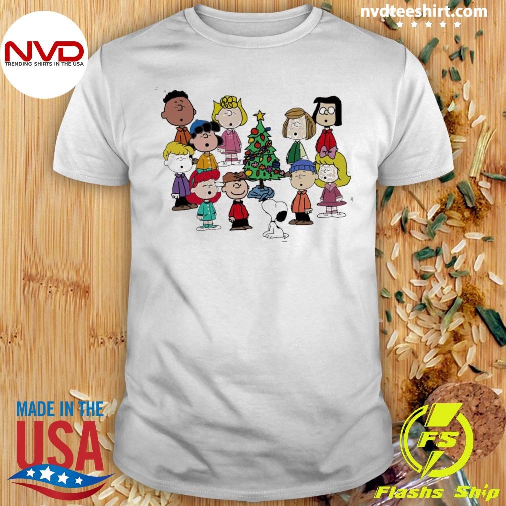 Snoopy And Friends Singing Merry Christmas Shirt
