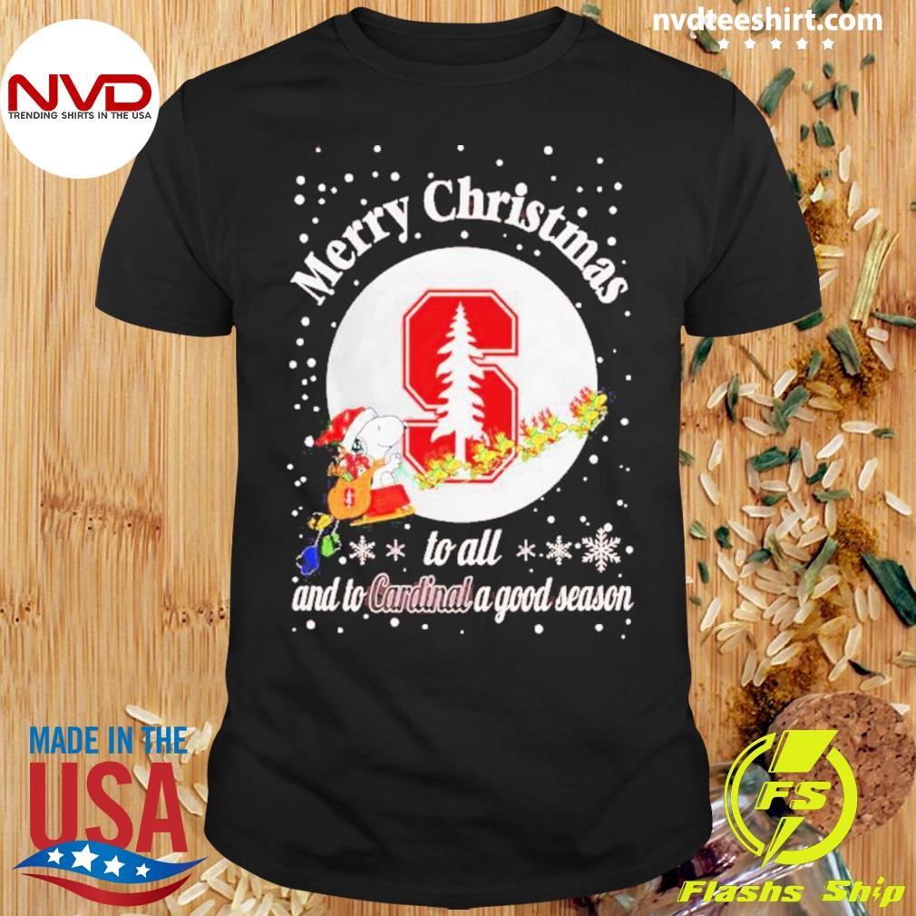 Snoopy Merry Christmas To All And To Cardinal A Good Season Shirt