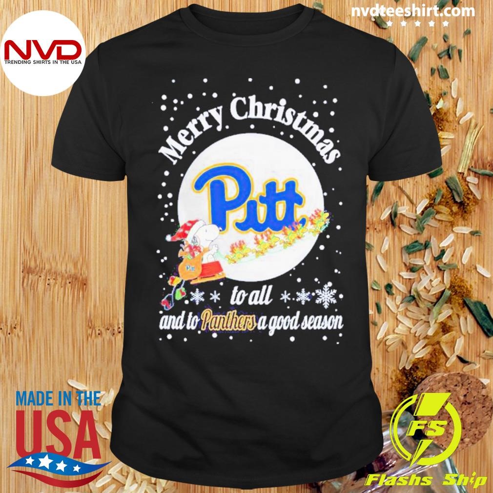 Snoopy Merry Christmas To All And To Panthers A Good Season Shirt