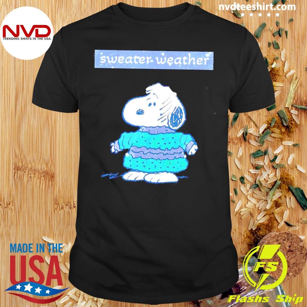 Snoopy Sweater Weather Merry Christmas Shirt