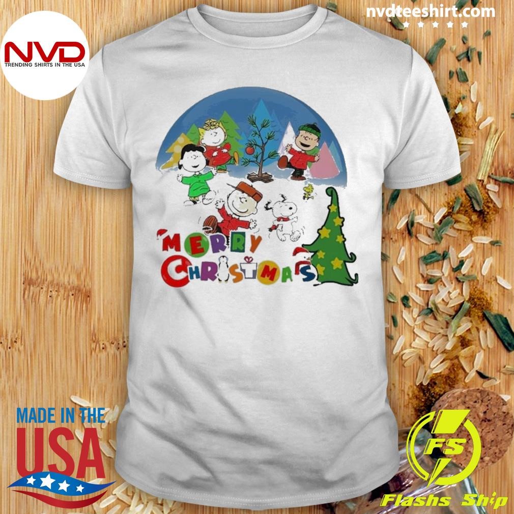 Snoopy, Woodstock And Friends Merry Christmas Shirt
