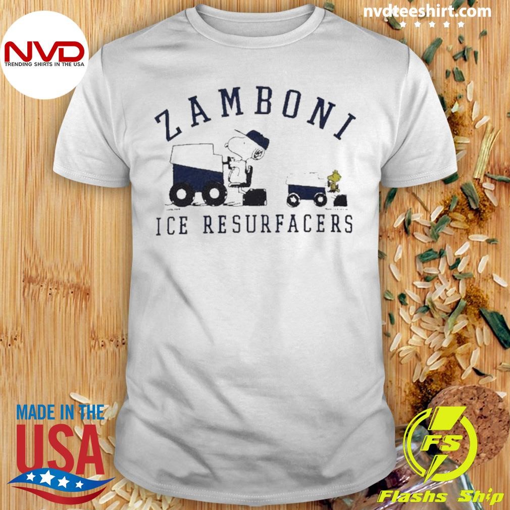 Snoopy Woodstock Zamboni Ice Resurfacers Shirt
