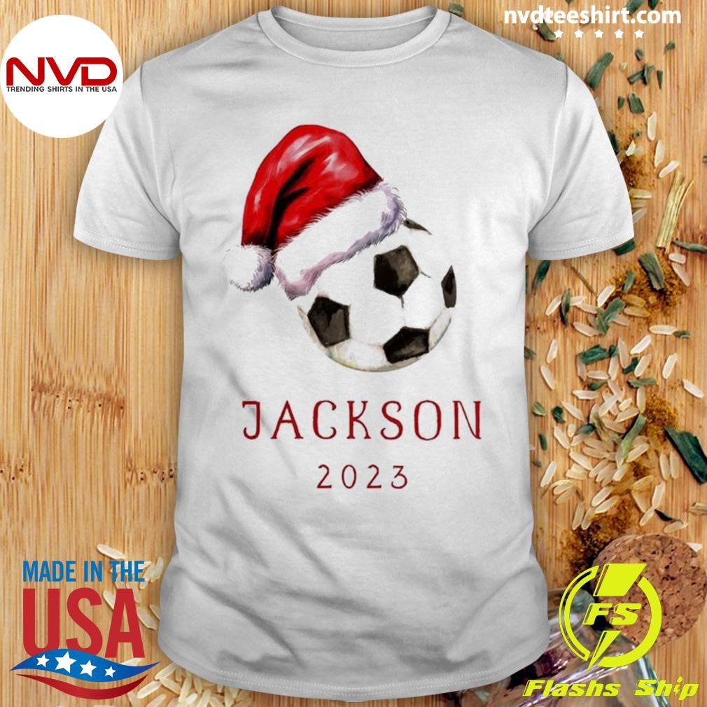 Soccer Wearing Hat Christmas Custom Shirt