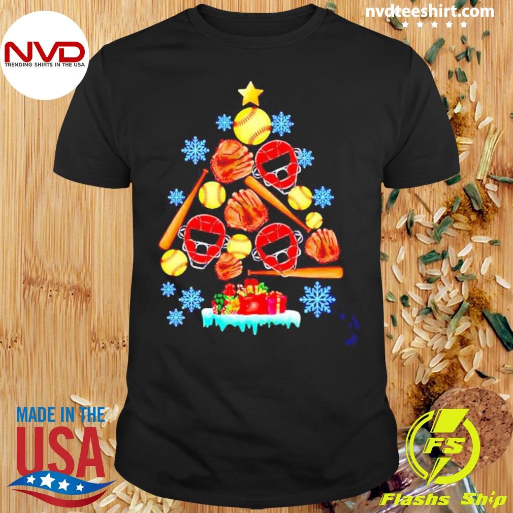 Softball Christmas Tree Shirt