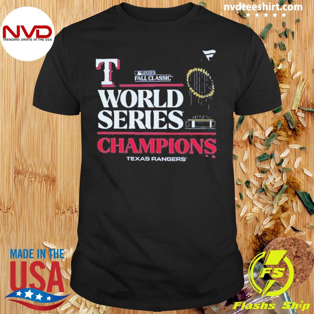 Texas Rangers 2023 World Series Champions Locker Room Tri-Blend Shirt