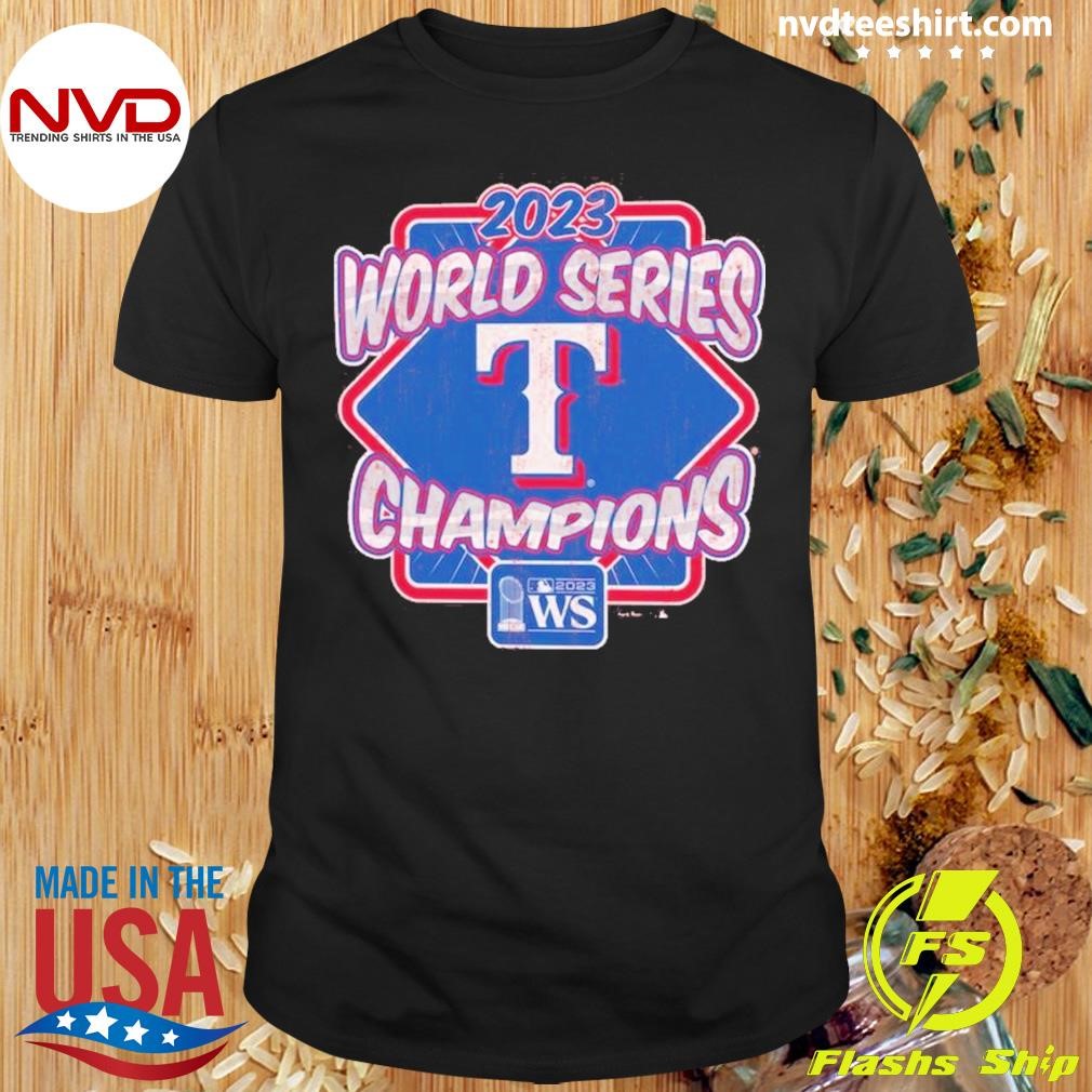 Texas Rangers Majestic Threads 2023 World Series Champions Shirt