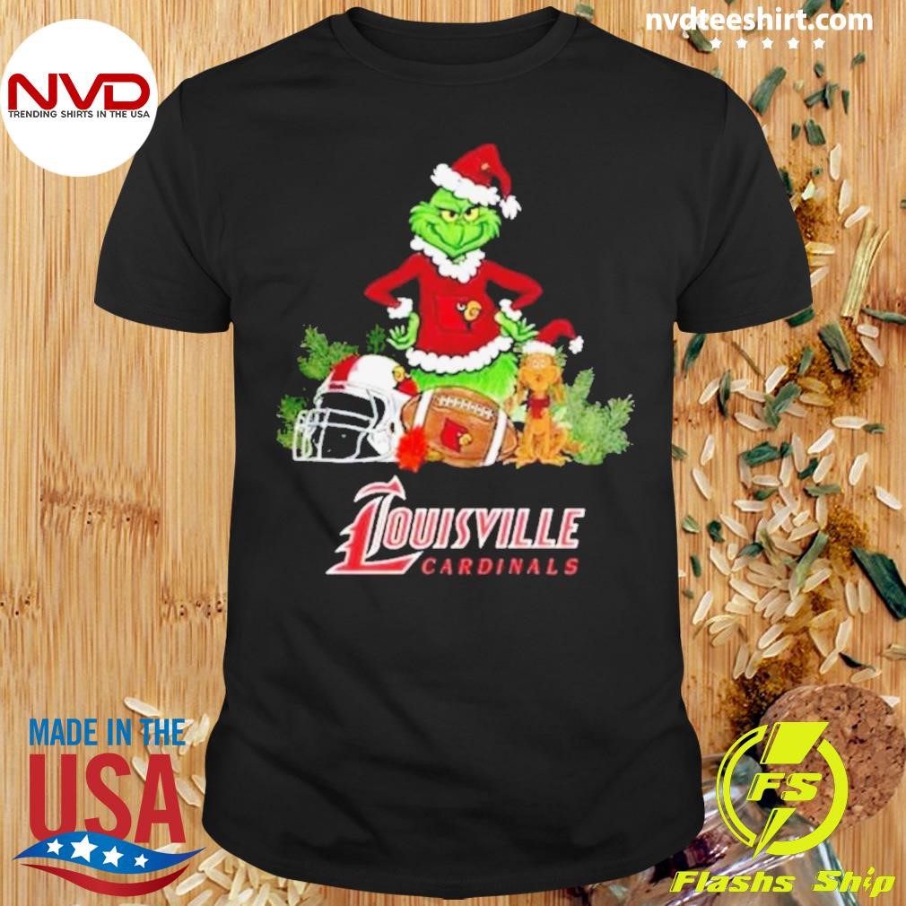 The Grinch Louisville Cardinals Football Christmas 2023 T Shirt