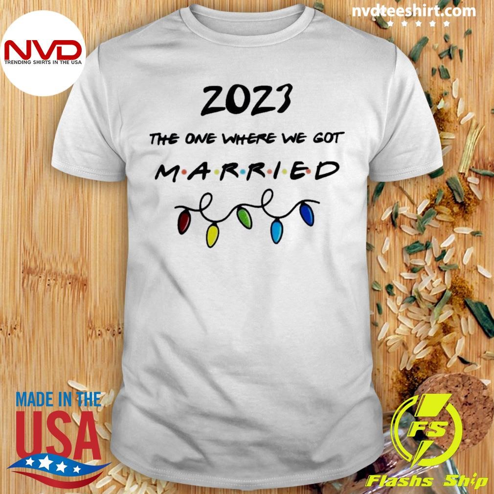 The One Where We Got Married Christmas Lights Shirt