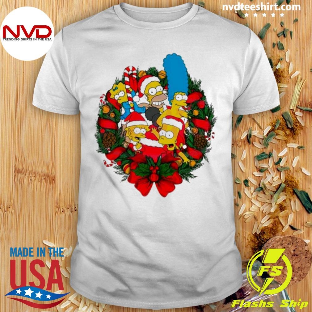 The Simpsons Christmas Wreath Shirt - NVDTeeshirt