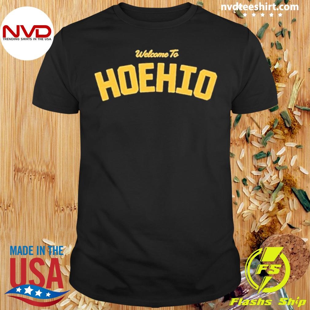 Travis Kelce Wearing Welcome to Hoehio Shirt