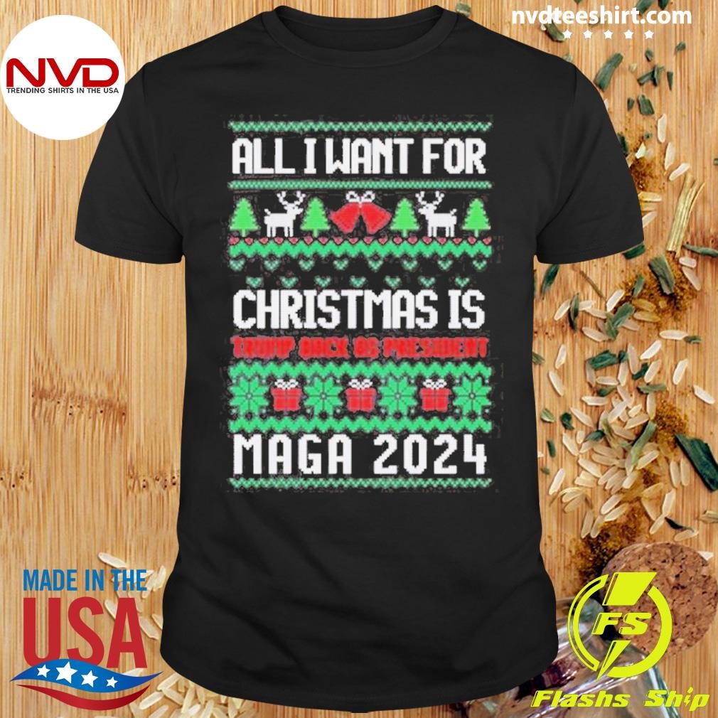 Trump Trump maga 2024 funny Ugly Christmas Shirt