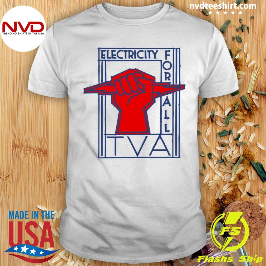 Tva Electricity For All Art Deco New Deal Logo Shirt