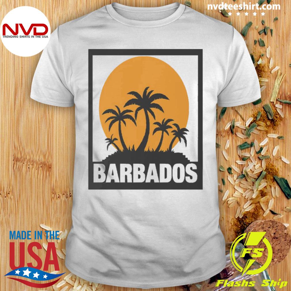 Official barbados Palm Tree Island Shirt