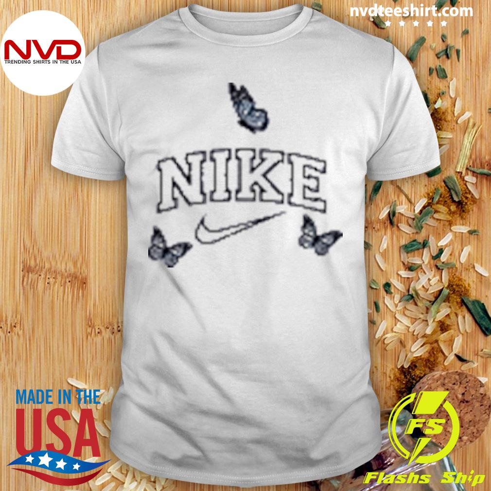 Official nike Logo X Blue Butterflies Shirt