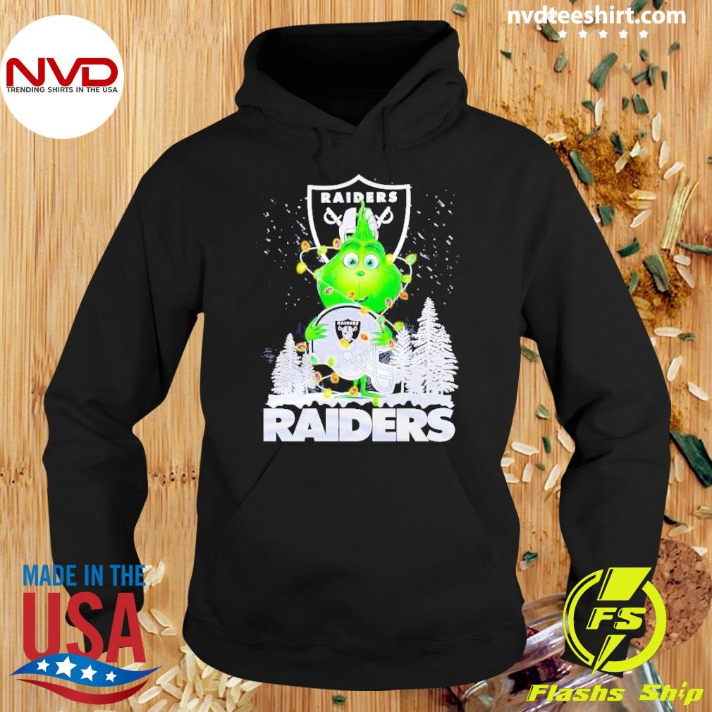 Grinch Christmas Lights Las Vegas Raiders Shirt NVDTeeshirt