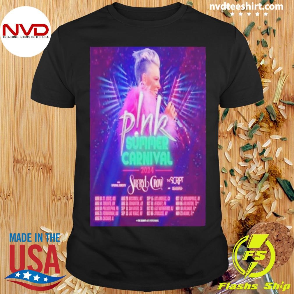 Pink Summer Carnival Tour 2024 Shirt NVDTeeshirt