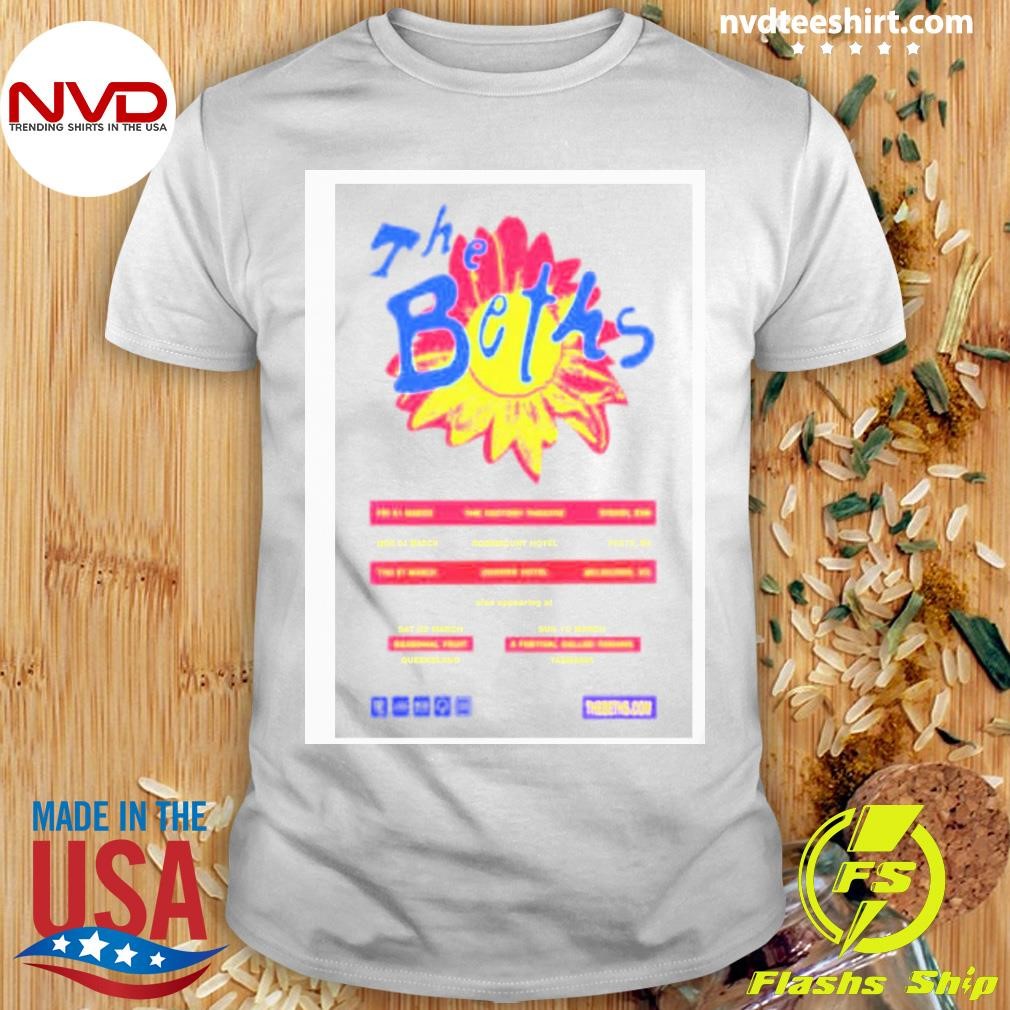 2024 The Beths Australia Shows Poster Shirt NVDTeeshirt   2024 The Beths Australia Shows Poster Shirt Shirt 