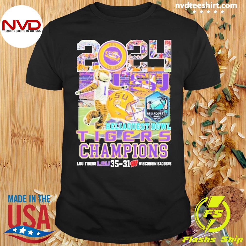 LSU Tigers Mascot 2024 Reliaquest Bowl Champions Shirt NVDTeeshirt