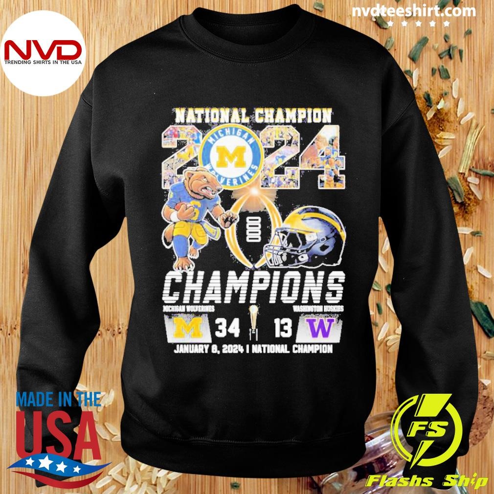 National Champion 2024 Michigan Wolverines Beat Washington Huskies   National Champion 2024 Michigan Wolverines Beat Washington Huskies Shirt Sweater 