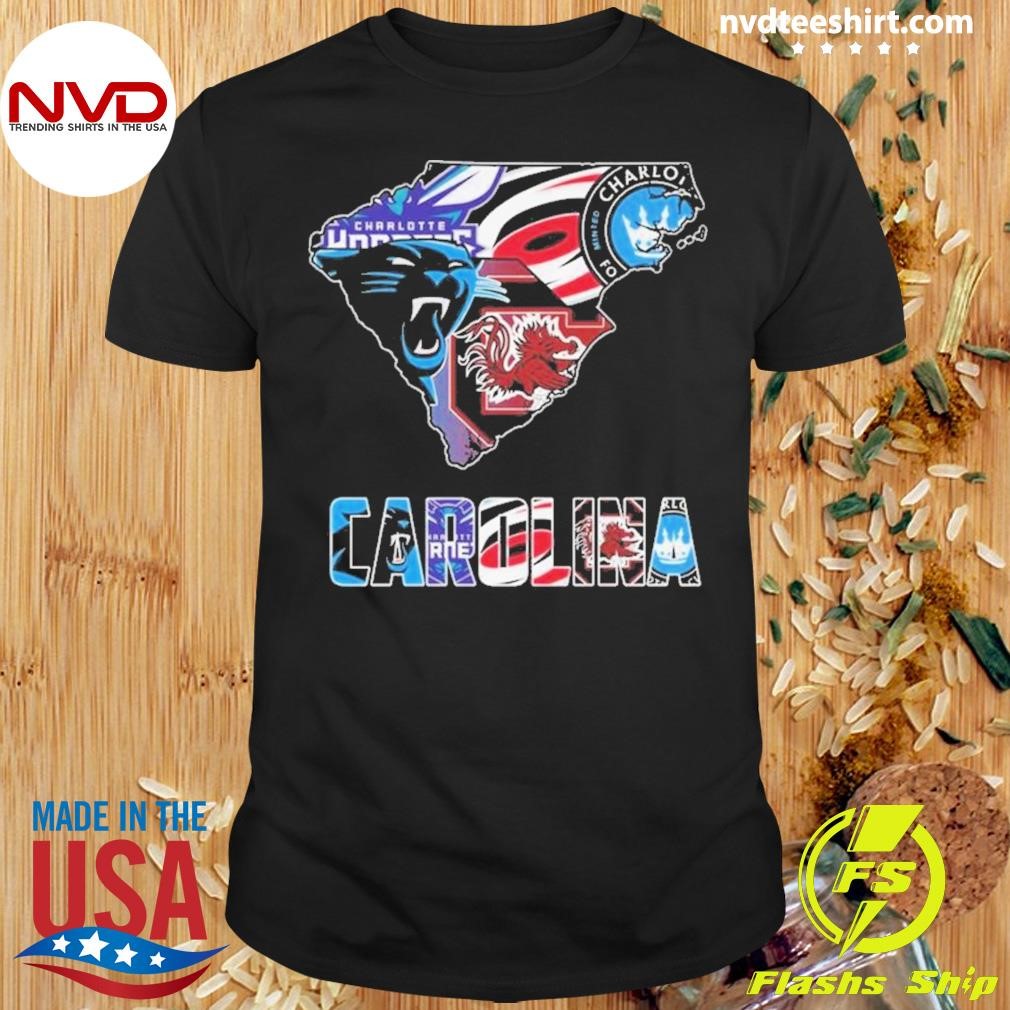 Carolina Hurricanes South Carolina Gamecocks Charlotte Fc Carolina Panthers 2024 Shirt