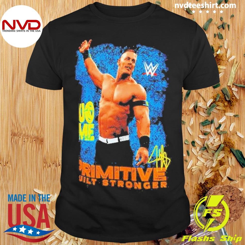 Men’s Black John Cena Built Stronger Shirt