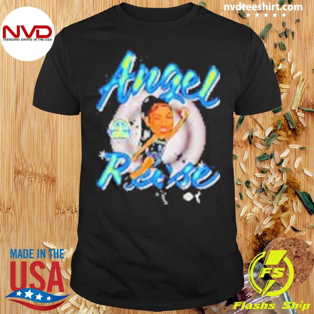 Angel Reese Chicago Sky Basketball Cartoon Shirt