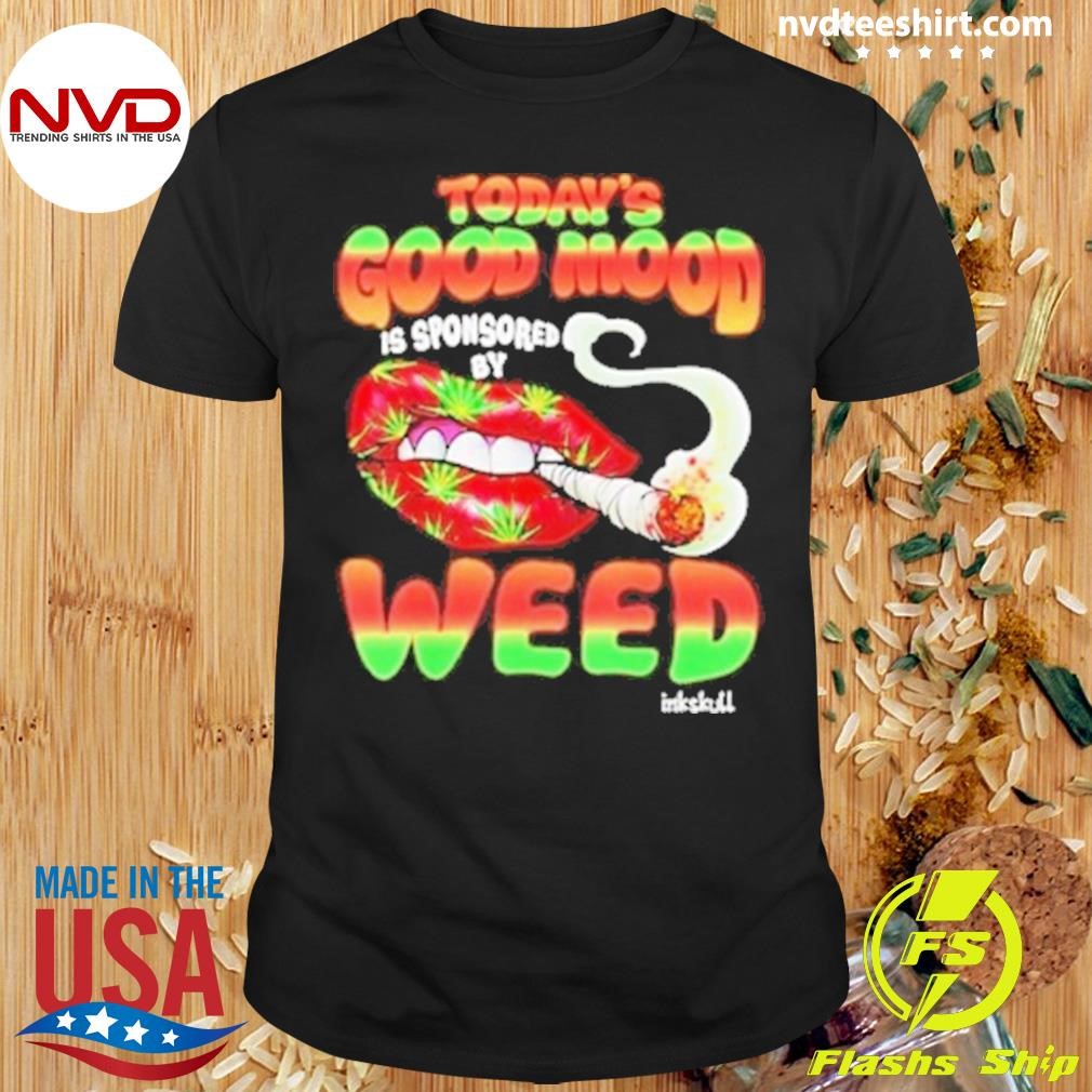 Cool Sexy Lips Weed Cannabis Marijuana Leaves Smoking Shirt