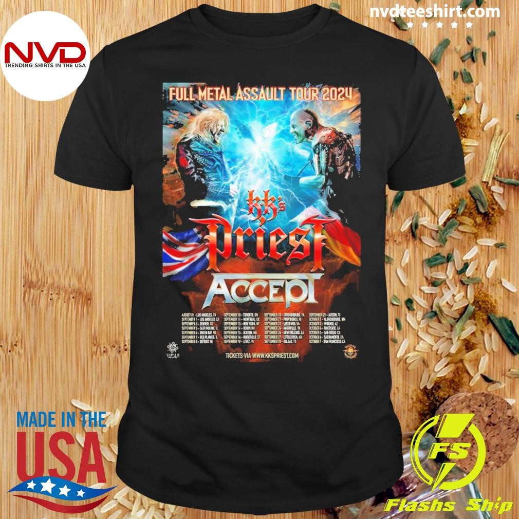 KK Priest Full Metal Assault Tour 2024 Tour Shirt