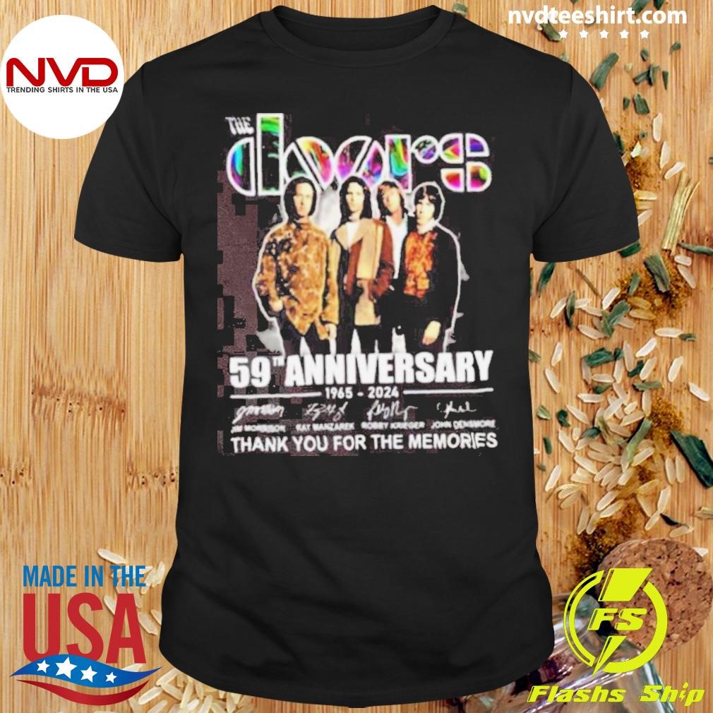 The Doors 59th Anniversary 1965-2024 Thank You For The Memories Signatures Shirt