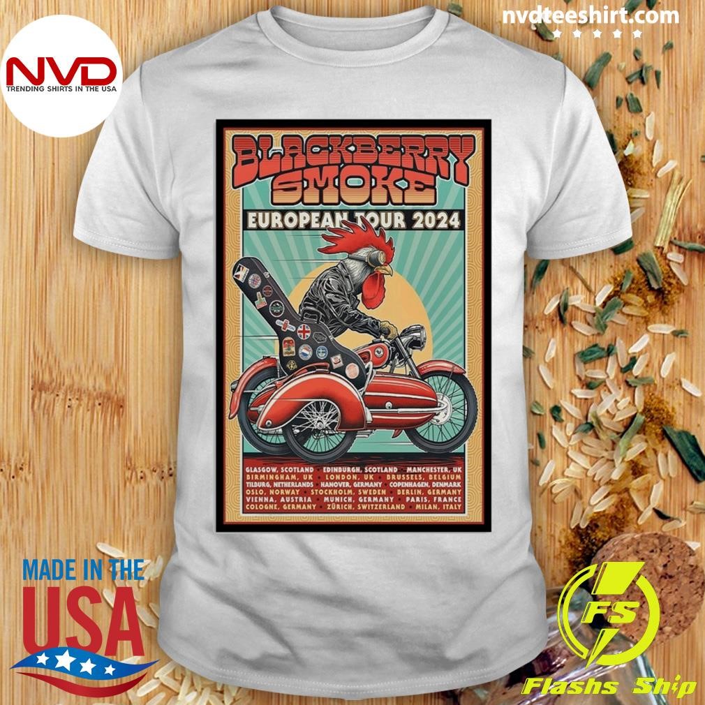 Blackberry Smoke European Tour 2024 Poster Shirt