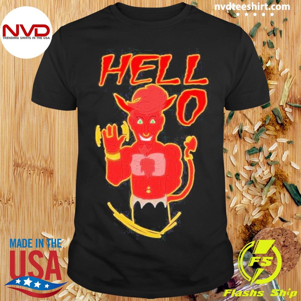 Hello Funny Devil Demon Satan Silly Halloween Shirt