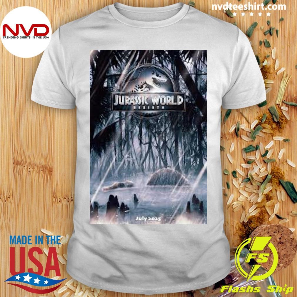 Jurassic World Rebirth Spinosaurus Poster With The Official Logo Shirt