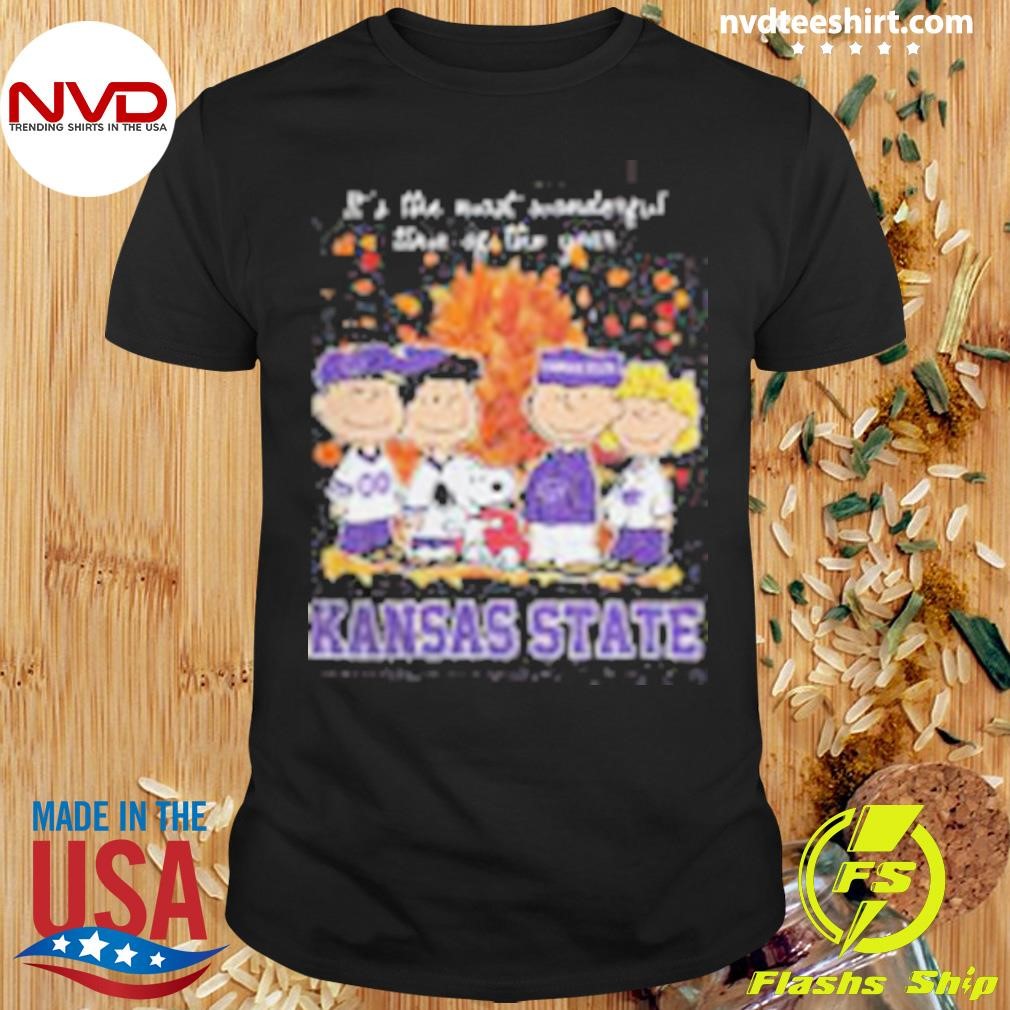 Kansas State Wildcats x Peanuts Snoopy It’s The Most Wonderful Time Of The Year Shirt