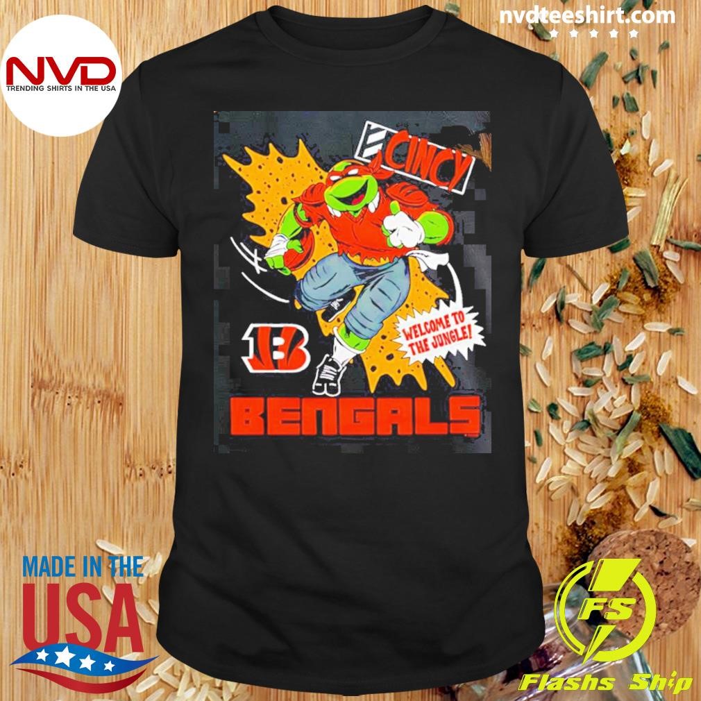 Michelangelo X Cincinnati Bengals Comic 2024 Shirt