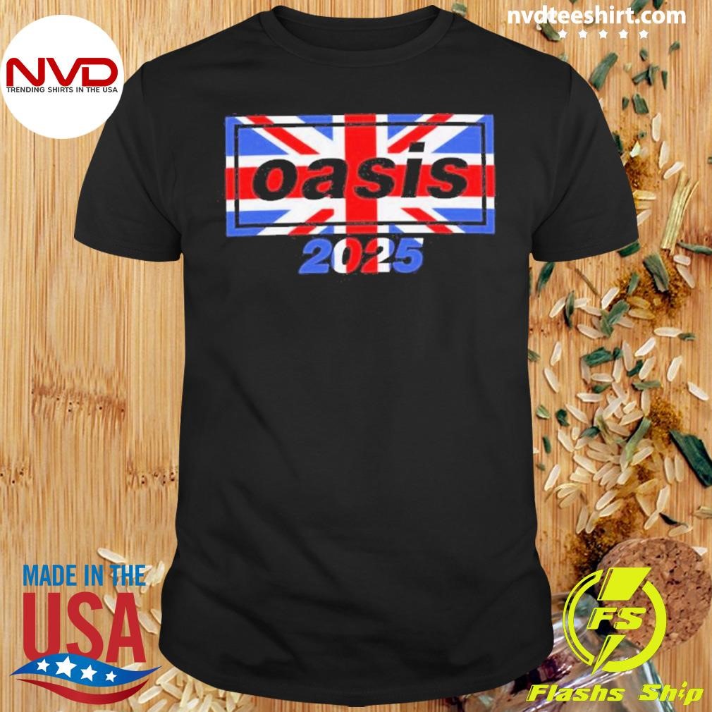 Oasis 2025 Union Jack Shirt