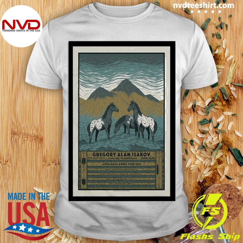 Gregory Alan Isakov 2024 Appaloosa Bones Tour Poster Shirt