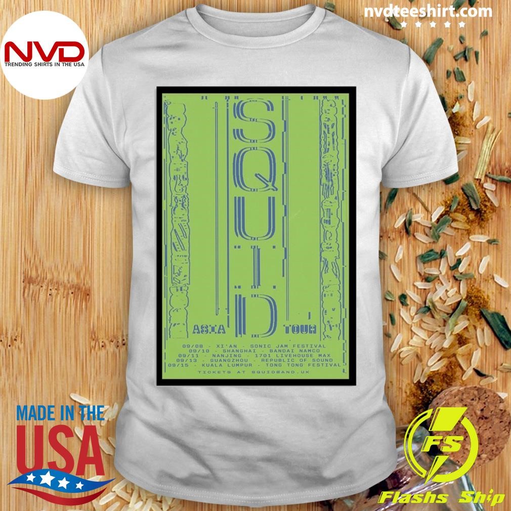 Squid Asia Tour 2024 Sonic Jam Festival Poster Nanjing Kuala Lumpus Shirt