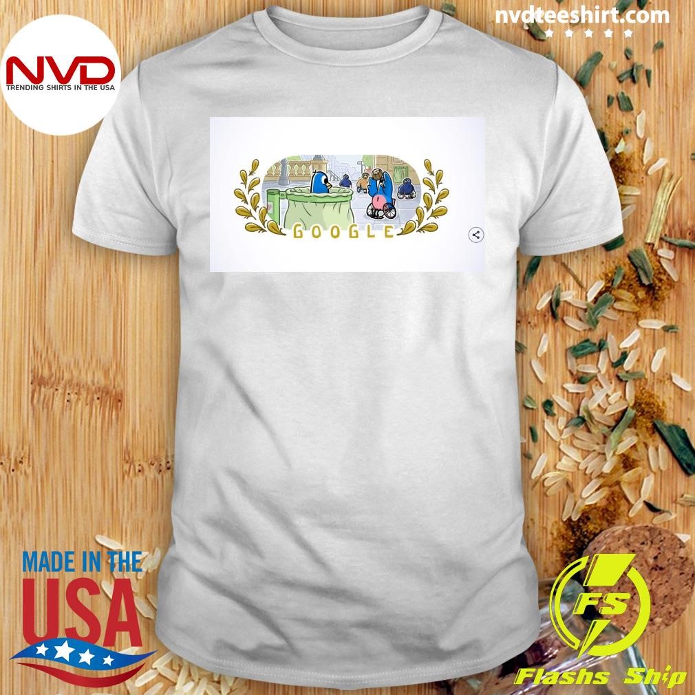 Wheelchair Basketball Paralympics Google Doodle Shirt