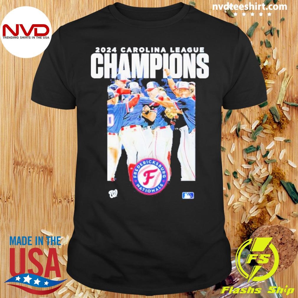 2024 Milb Carolina League Champions Fredericksburg Nationals Player Shirt