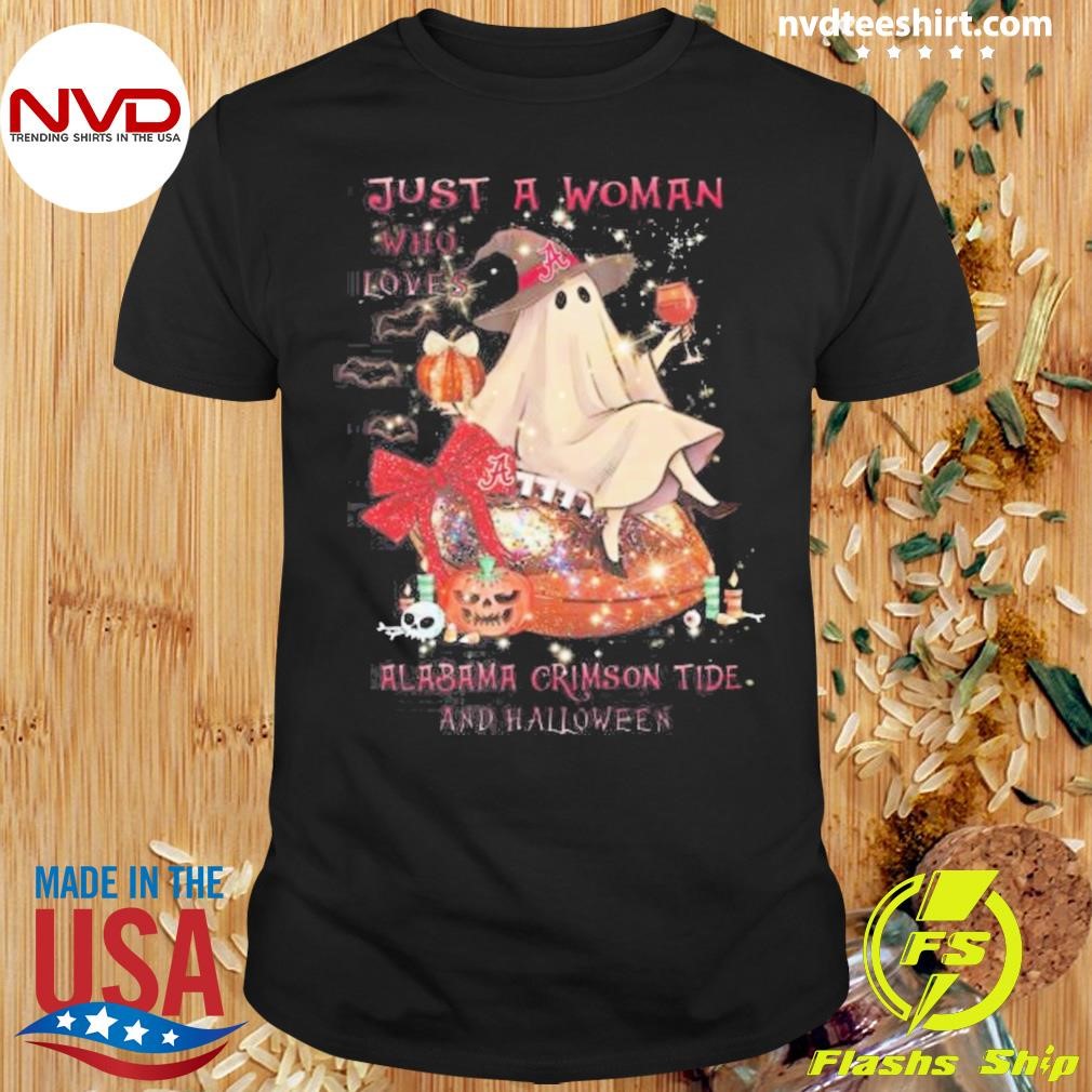 Alabama Crimson Tide Just A Women Loves Crimson Tide And Halloween 2024 Shirt