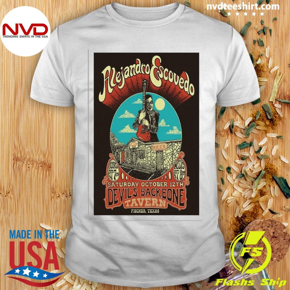 Alejandro Escovedo October 12 2024 Live At Devil's Backbone, Fischer, TX Tour Shirt