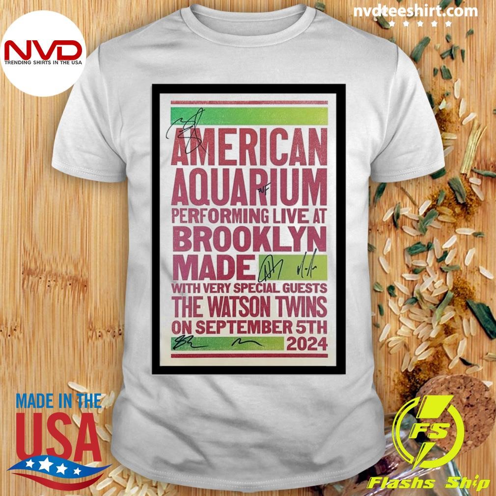 American Aquarium September 5 2024 In Brooklyn, NY Tour Shirt