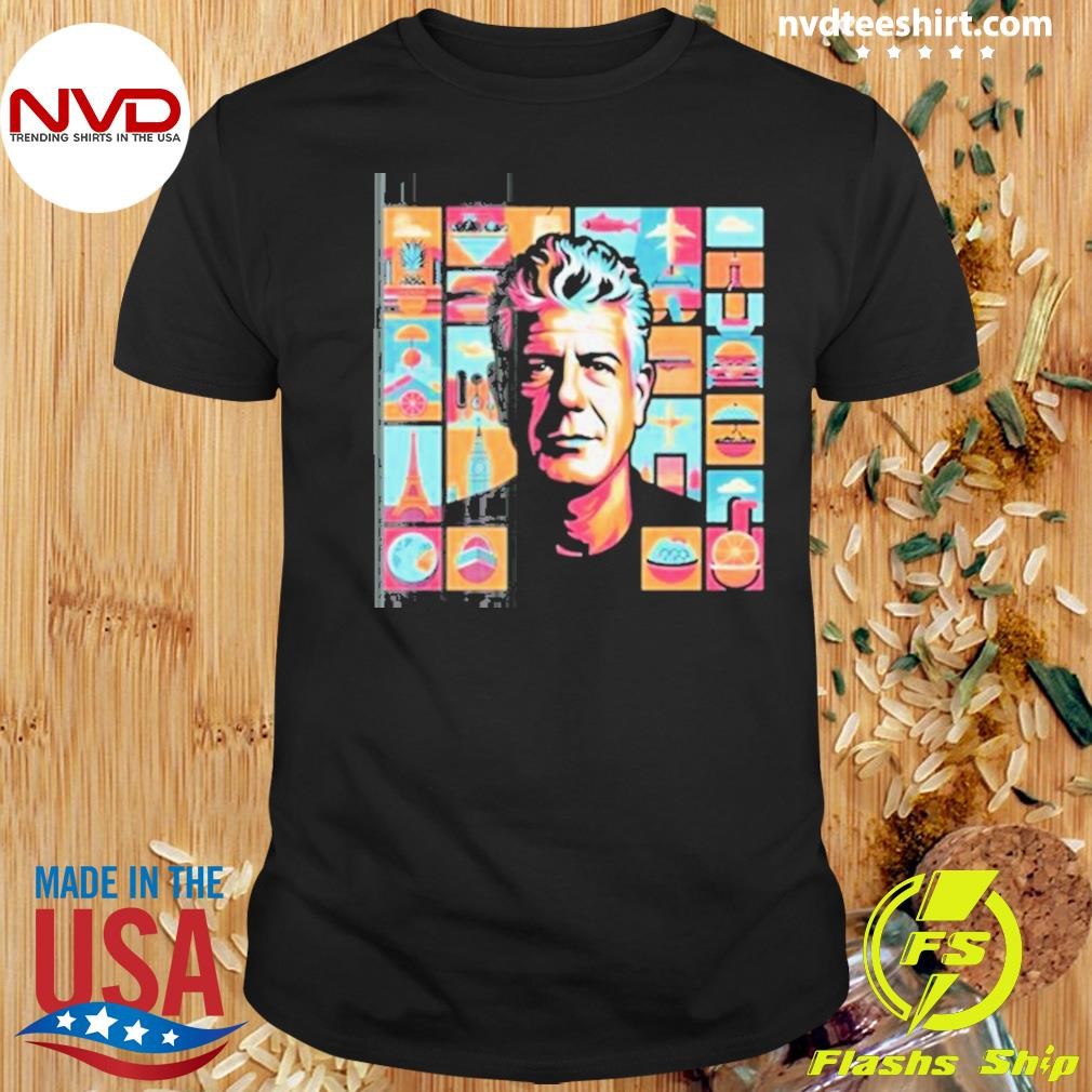 Anthony Bourdain Collage Shirt