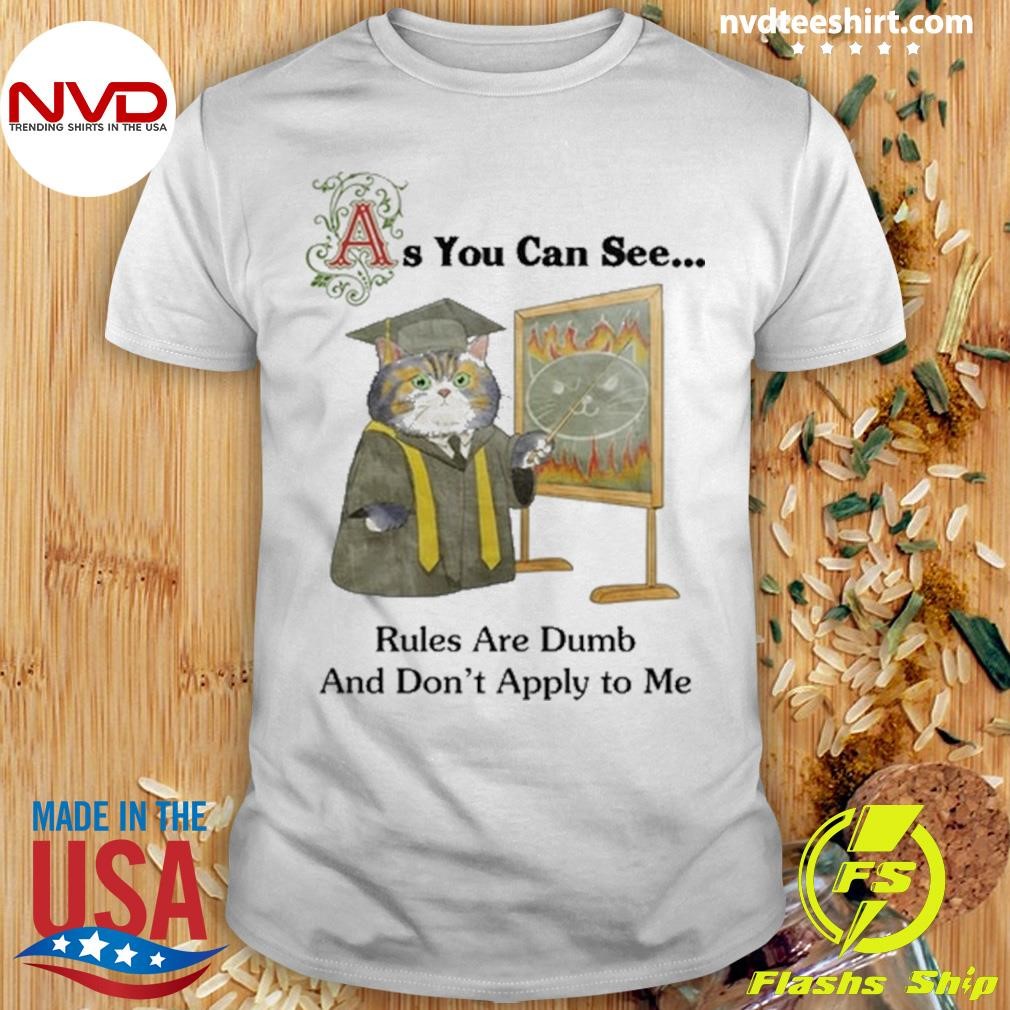 As You Can See Rules Are Dumb And Don't Apply To Me Shirt