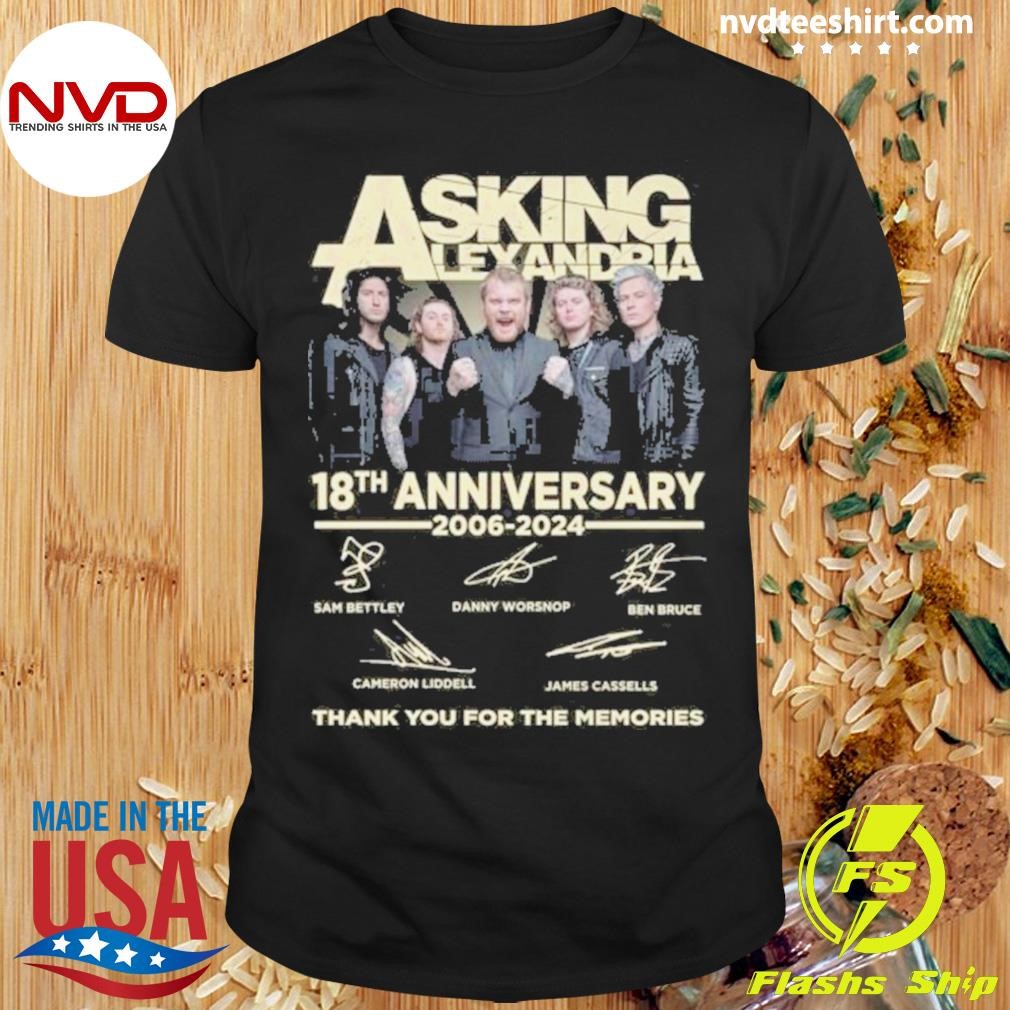 Asking Alexandria 18th Anniversary 2006-2024 Thank You For The Memories Shirt