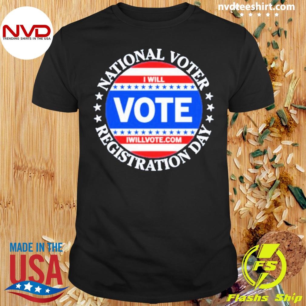 Barack Obama National Voter Registration Day I Will Vote 2024 Shirt