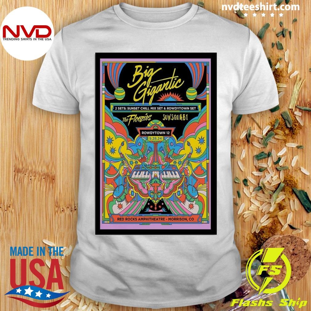 Big Gigantic Morrison, CO Red Rocks Amphitheatre September 28 2024 Concert Shirt