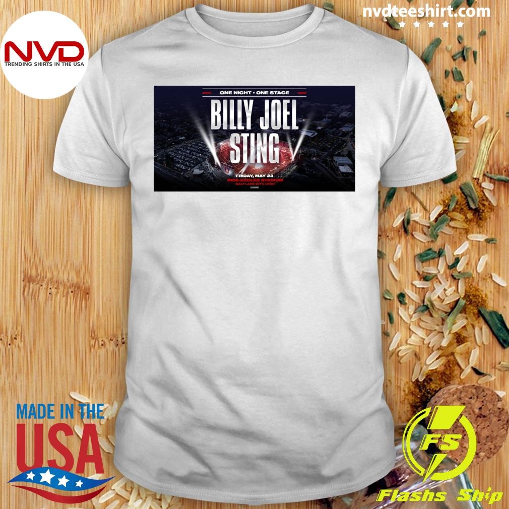 Billy Joel & Sting to Perform on May 23, 2025 at Rice Eccles Stadium in Salt Lake City, UT Shirt