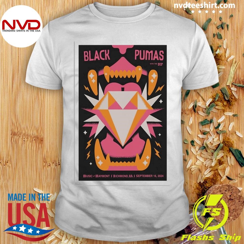 Black Pumas Richmond, VA September 16 2024 Music At Maymont Concert Shirt