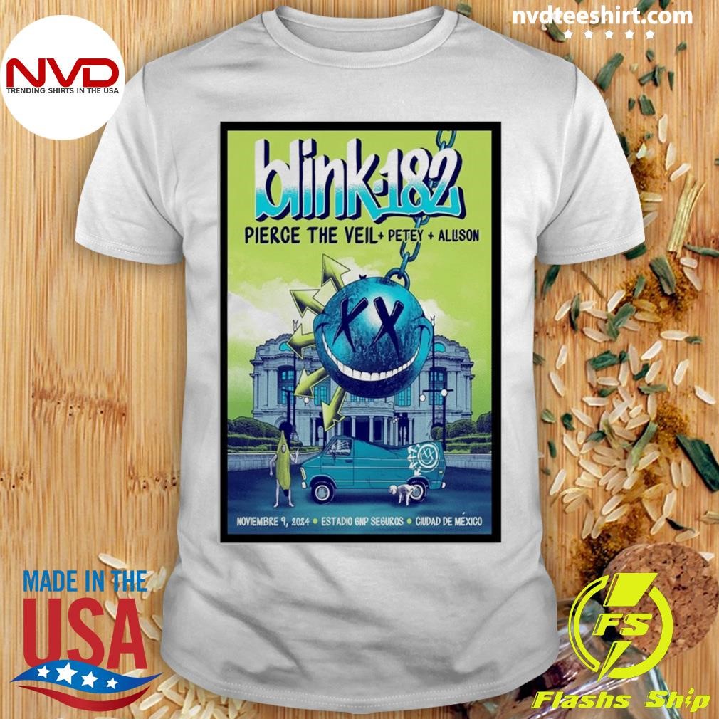 Blink-182 Ciudad De Mexico 11 9 24 Event Poster Shirt